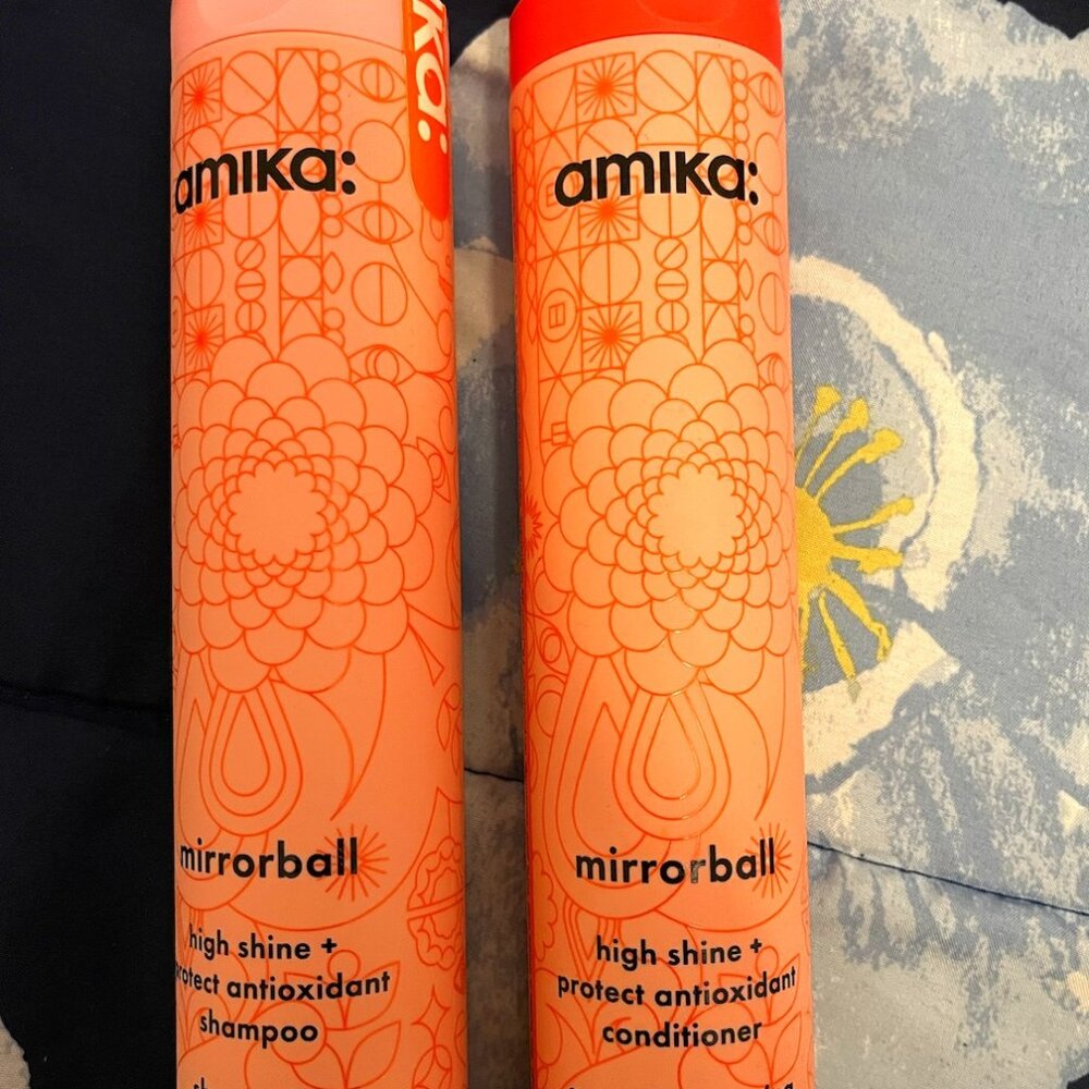 Amika Mirrorball High Shine + Protect Antioxidant Shampoo + Conditioner Duo